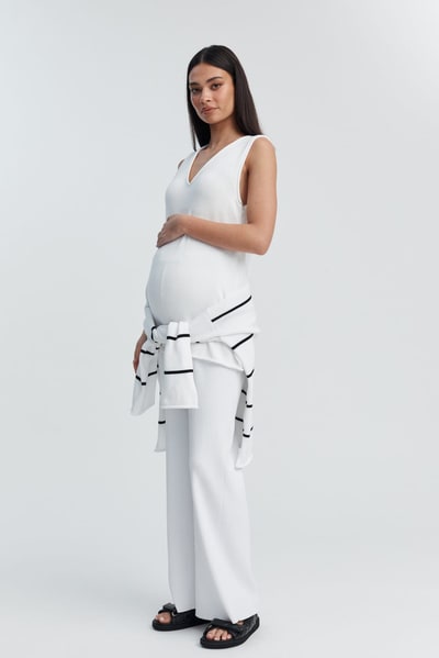 Legoe Heritage High Back Poppy Knit Tank (Ivory) - FINAL SALE