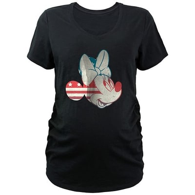 Kohl's Disney's Minnie Mouse USA Flag Print Ears Maternity Graphic Tee