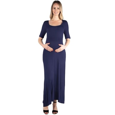 Target 24seven Comfort Apparel Maternity Casual Maxi Dress-Navy-L