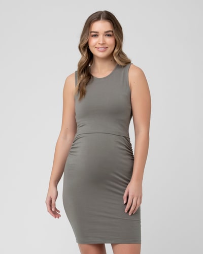 Ripe Maternity Organic Nursing Tank Dress  Moss