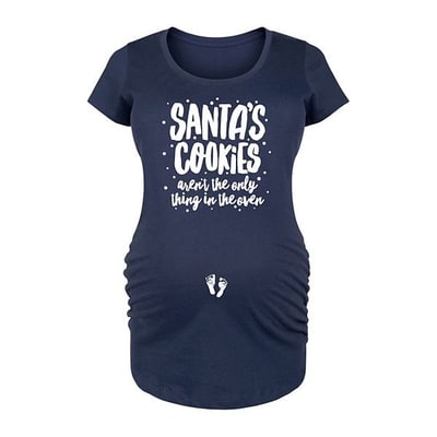 Kohl's Maternity Santa's Cookies Graphic Tee