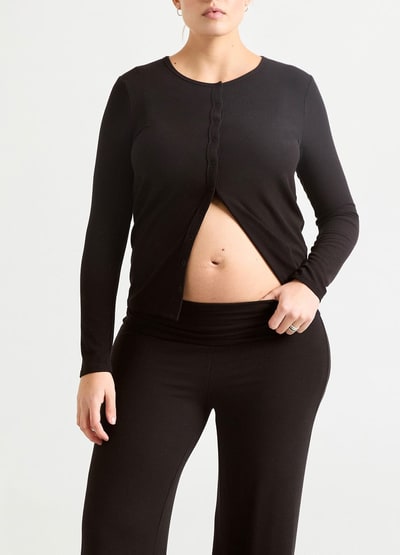 HATCH The Softest Rib Cardigan