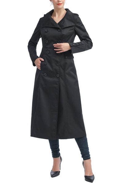 Kimi + Kai Kimi + Kai Women's "Elana" Waterproof Long Trench Coat