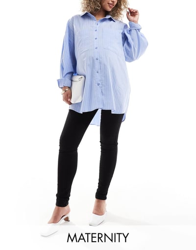 ASOS ONLY Maternity Royal skinny jeans in black