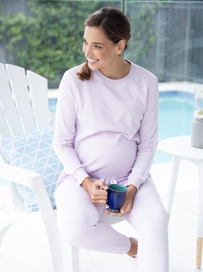 Angel Maternity Maternity Sweatshirt in Lilac