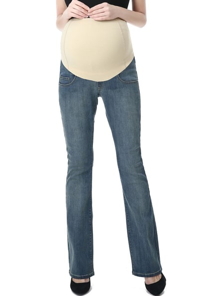 Kimi + Kai Kimi + Kai Maternity "Leni" Modern Boot Cut Denim Jeans