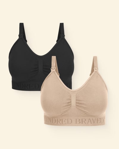 Kindred Bravely Simply Sublime® Nursing Bra Two-Pack | Beige & Black