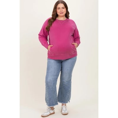 Target Pinkblush Blue Distressed Wide Leg Maternity Plus Jeans 1X