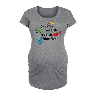 Kohl's Maternity Dr. Seuss Red Fish Blue Fish Graphic Tee