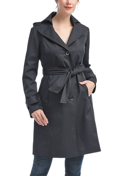 Kimi + Kai Kimi + Kai Women's "Adel" Waterproof Hooded Trench Coat