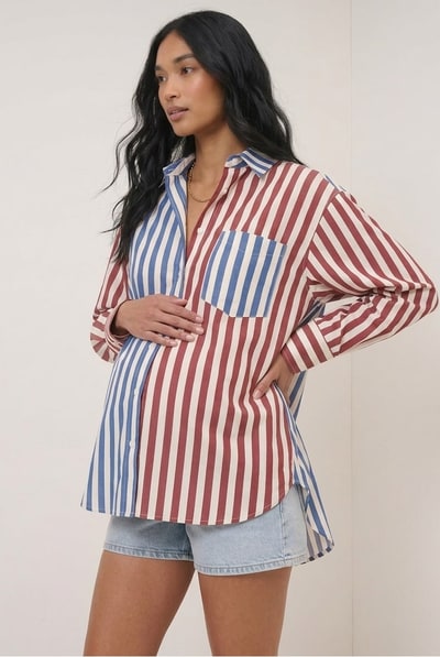 For The Creators Oversized Spliced Shirt