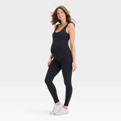 Target Long Unitard Maternity Jumpsuit - Isabel Maternity by Ingrid & Isabel™ Black XXL: Recycled Polyester, Sleeveless