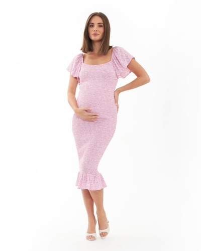 Ripe Maternity Selma Shirred Dress  Multi