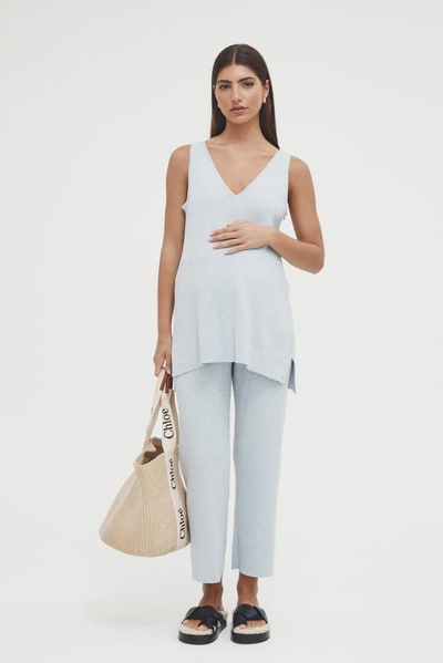 Legoe Heritage Knit Tank (Ice Blue Marle)