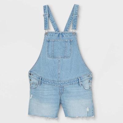Target Shortalls Maternity Jean Shorts - Isabel Maternity by Ingrid & Isabel™ Light Wash 0: Cotton Spandex Blend