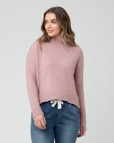 Ripe Maternity Jade Crop Nursing Knit Pink