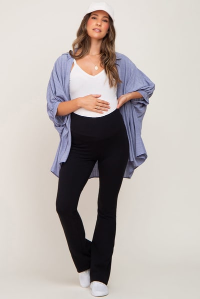 PinkBlush Black Flared Maternity Leggings
