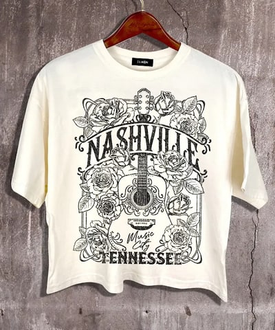 Bump City Nashville Music City Crop Tee