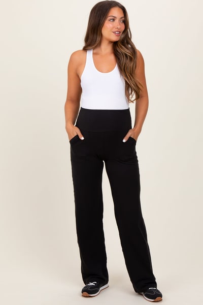 PinkBlush Black Straight Leg Yoga Maternity Pants