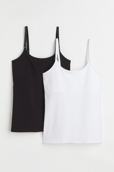 H&M MAMA 2-Pack Nursing Camisole Tops