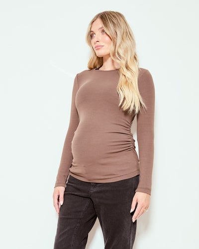 Soon Maternity Base Soft Rib Feeding Top