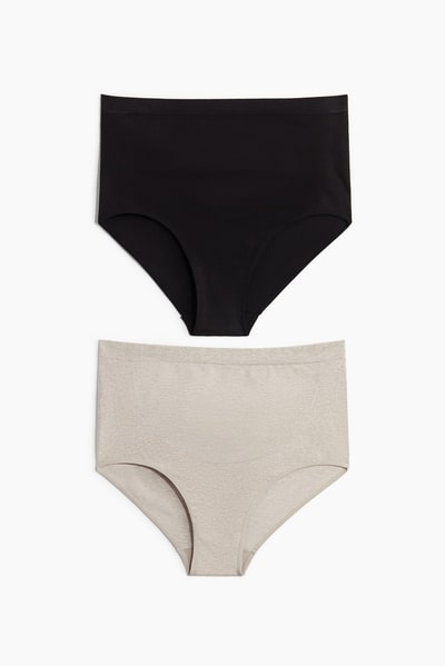 H&M MAMA 2-Pack Seamless Cotton-Blend Briefs