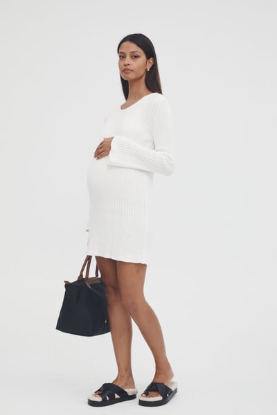 Legoe Heritage Textured Bell Sleeve Dress (Ivory) - FINAL SALE