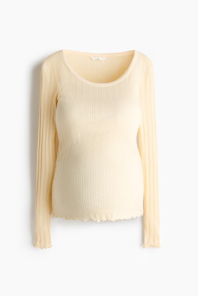 H&M MAMA Pointelle-Knit Top
