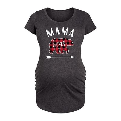 Kohl's Maternity Mama Bear Plaid And Arrow Graphic Tee