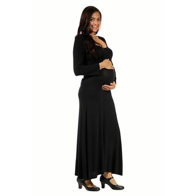 Kohl's Maternity 24Seven Comfort Apparel Long Sleeve Maxi Dress
