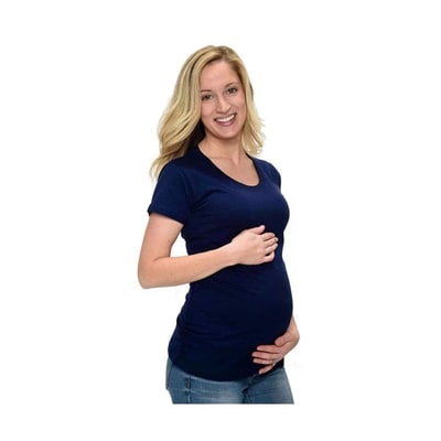 Target MONAG Women Short Sleeve Maternity T-Shirt Navy Large
