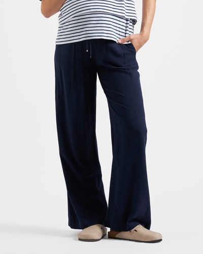 Ripe Maternity Marlow Shirred Pant Navy