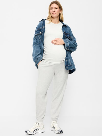 Old Navy Maternity Rollover-Waist Fleece Jogger Sweatpants