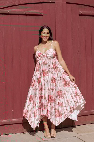 Petal & Pup Vikki Dress - Red Floral