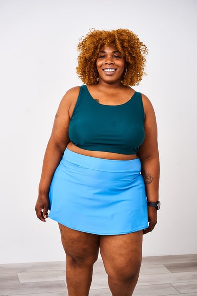 Latched Mama Latched Mama Sporty Swim Skirt with Boy Shorts - Final Sale