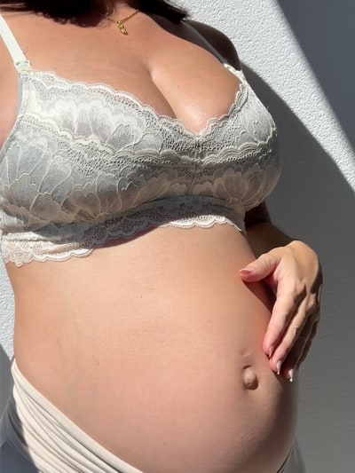 Morrow + Mint Tulip Lace Organic Cotton Nursing Bralette - Ash