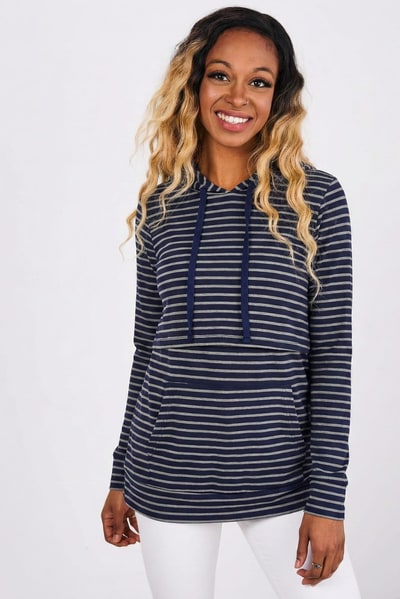 Latched Mama Latched Mama Lightweight Cotton Nursing Hoodie