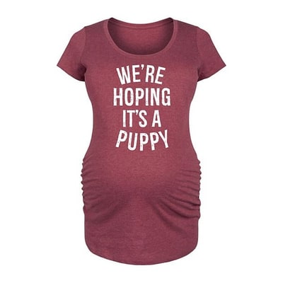 Kohl's Maternity We're Hoping It's A Puppy Graphic Tee
