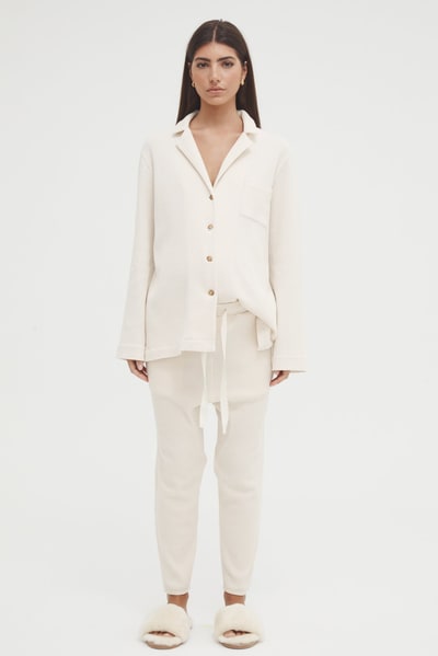 Legoe Heritage Waffle Joggers (Cream) - FINAL SALE