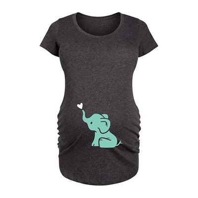 Kohl's Maternity Baby Elephant Neutral Graphic Tee