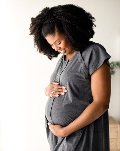 Kindred Bravely Universal Labor & Delivery Gown | Grey Heather