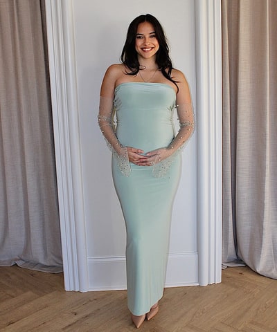 Bump City The Alika Crystal Sleeve Gown