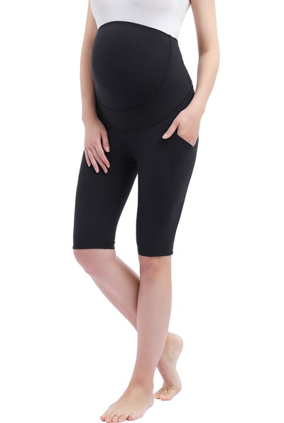 Kimi + Kai Kimi + Kai Maternity Fio Belly Support Pocket Bike Shorts (12" Inseam)