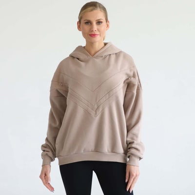 Milk & Baby Isabella Ultra Soft Oversized Nursing & Pregnancy Hoodie  | Taupe