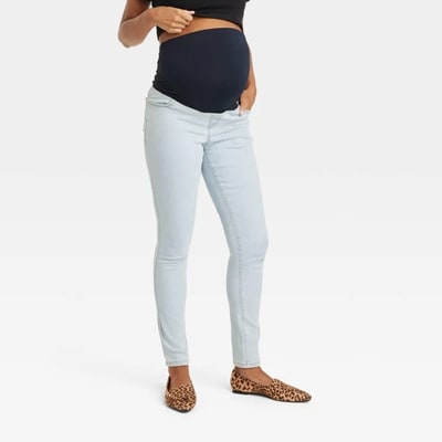 Target Over Belly Skinny Maternity Pants - Isabel Maternity by Ingrid & Isabel™ Light Wash 4: High Rise, Ankle Length