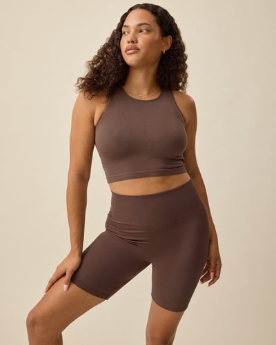 Kindred Bravely Sublime® Bamboo Maternity & Postpartum Bike Short | Chocolate