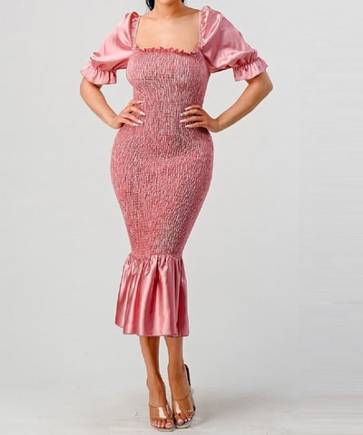 Bump City The Claudia Satin Bodycon Dress