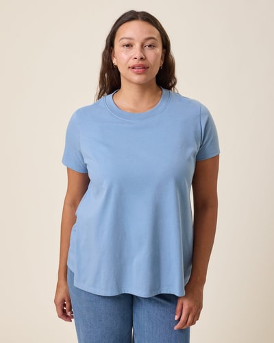 Kindred Bravely Classic Cotton Nursing T-shirt | Vintage Blue