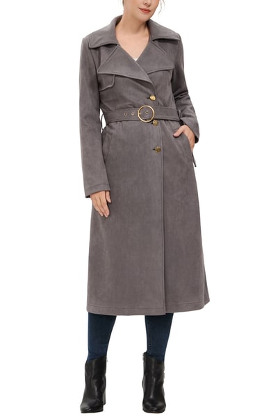 Kimi + Kai Kimi + Kai Women's "Natalia" Faux Suede Trench Coat