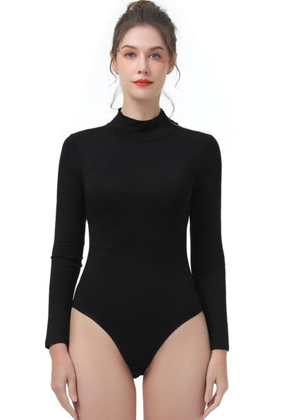 Kimi + Kai Kimi + Kai Women's Turtleneck Long Sleeve Bodysuit